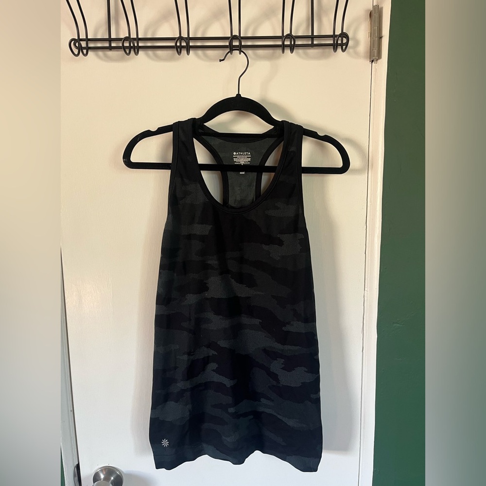 Athleta black camo tank